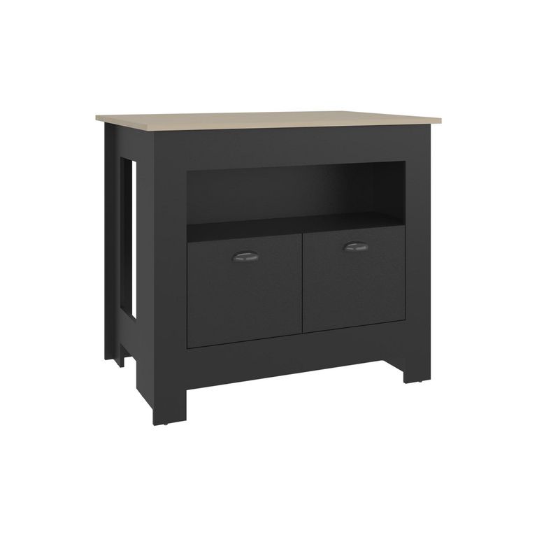 Mueble isla de cocina 2 puertas arlet wengue y cartagena 89,9x103,0x70,0 cm