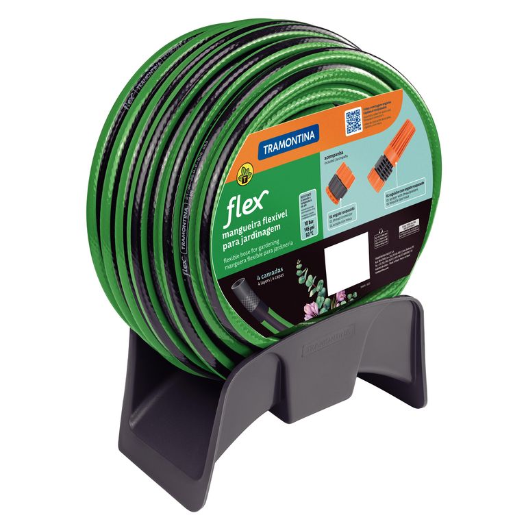 Manguera Flex 20 metros con accesorios y soporte