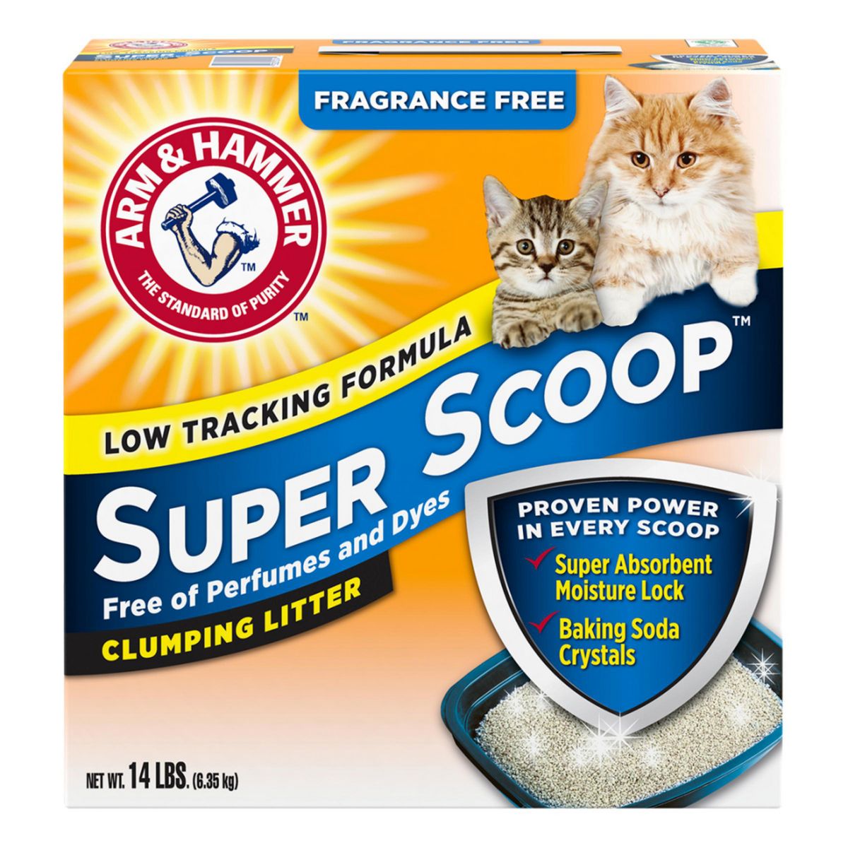 ARM Y HAMMER - Arena para gatos sin fragancias 6,35 kg