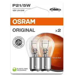 OSRAM - Set 2 Ampolletas Original Line P21/5W 12V y 21/5W base BAY15D