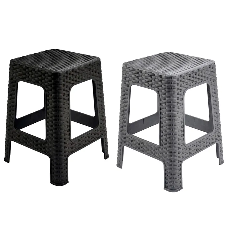 Banquito para Terraza Rattan 45x35x35 cm Colores Surtidos