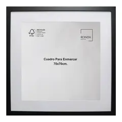 RONDA - Cuadro 70x70 cm Negro MDF