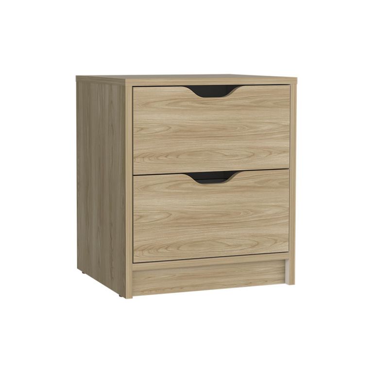 Velador 2 Cajón(es) Basilea 41x48x36.3 cm Duna/Blanco