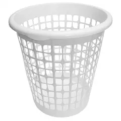 VITALY - Canasto de ropa redondo blanco 45 l
