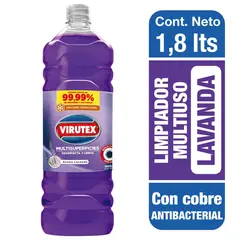 VIRUTEX - Limpiador desinfectante sup lavanda 1800 ml