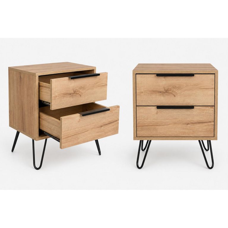 Set 2 Veladores 4 Cajón(es) Concept d 45x57x34.8 cm Duna/Wengue