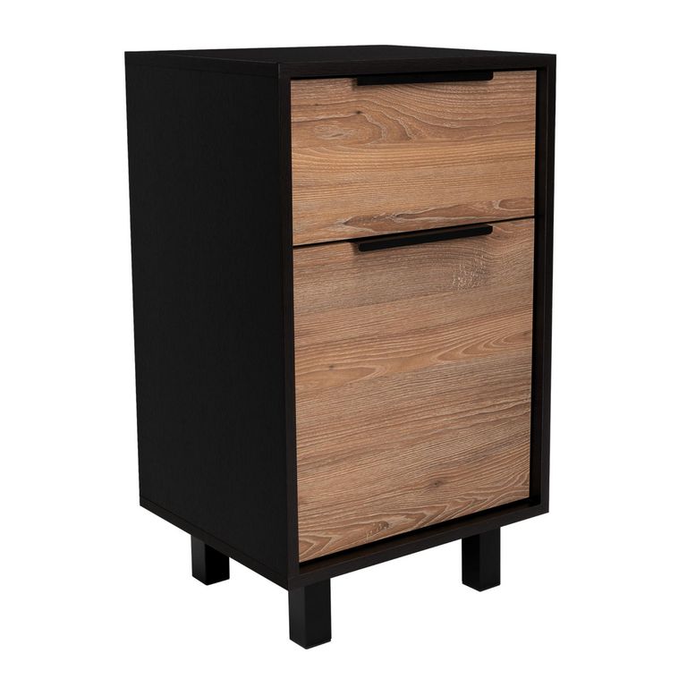 Set 2 Veladores 2 Cajón(es) Kaia 41x70x36.3 cm Wengue/Miel