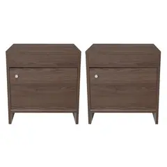 TUHOME - Set 2 Veladores Colore 40x41.6x35.2 cm Milan/Blanco
