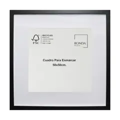 RONDA - Cuadro 50x50 cm Negro MDF