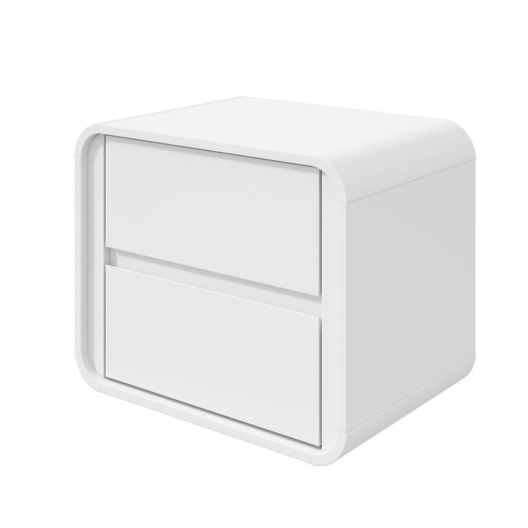 Velador 2 Cajón(es) Loop 55x45x38 cm Blanco
