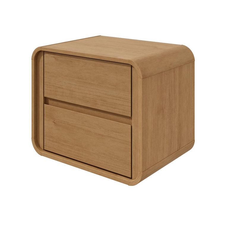 Velador 2 Cajón(es) Loop 55x45x38 cm Café