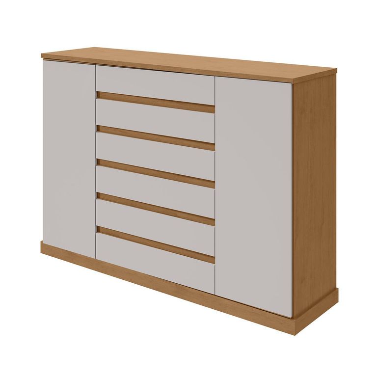 Cómoda 7 Cajón(es) Vedra 173x119x46 cm Café/blanco