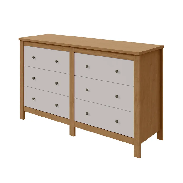 Cómoda 6 Cajón(es) Maggiore 163x95x49 cm Café/blanco
