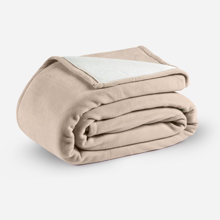 Frazada Bicolor 1.5 plazas Beige