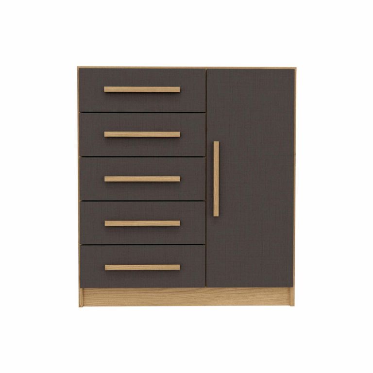 Cómoda 5 Cajón(es) Beatriz 83x91.5x40.2 cm Titanio
