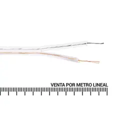 ROIMEX - Cable parlante 2x24 AWG transparente metro lineal