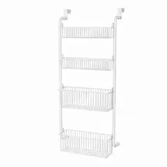 SOHOGAR - Organizador Colgante para Puerta 4 Niveles Metálico