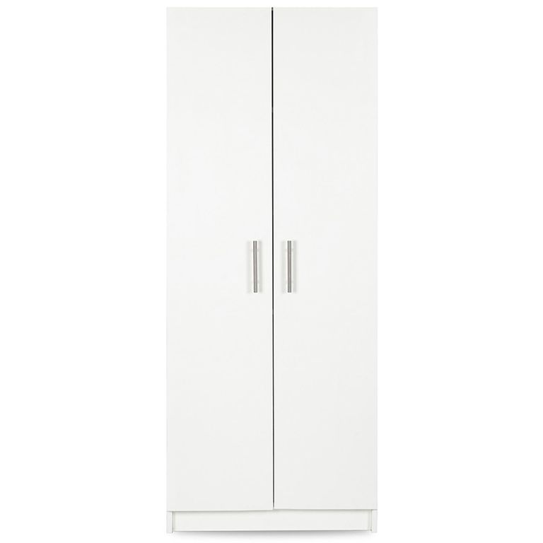 Mueble despensa cocina multiuso 2 puertas 61x160x31,5 cm blanco