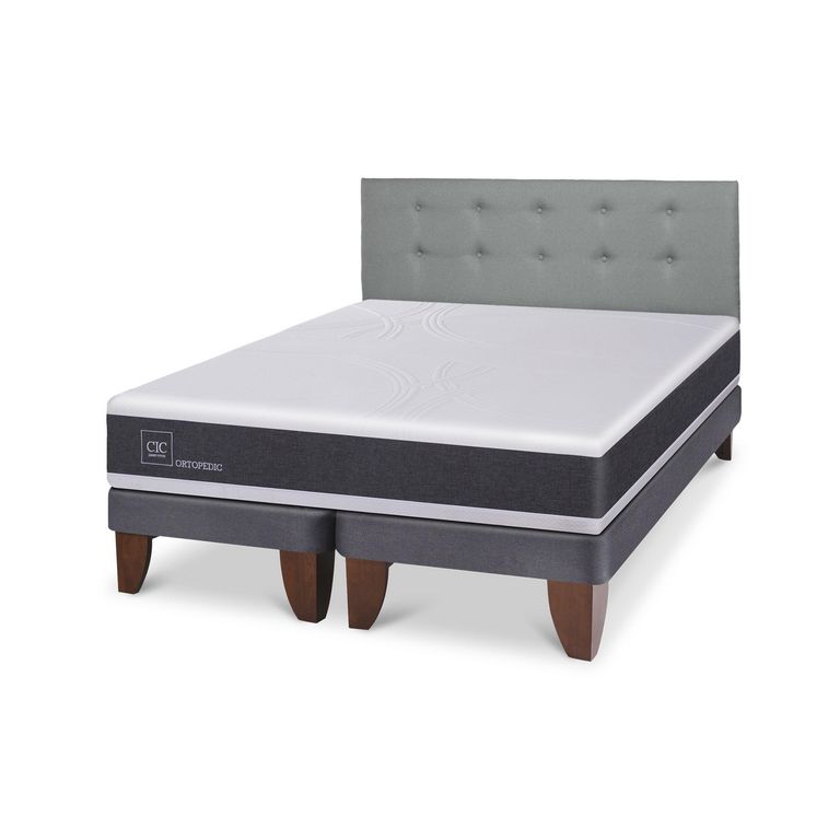 Cama King Europea Ortopedic Gris