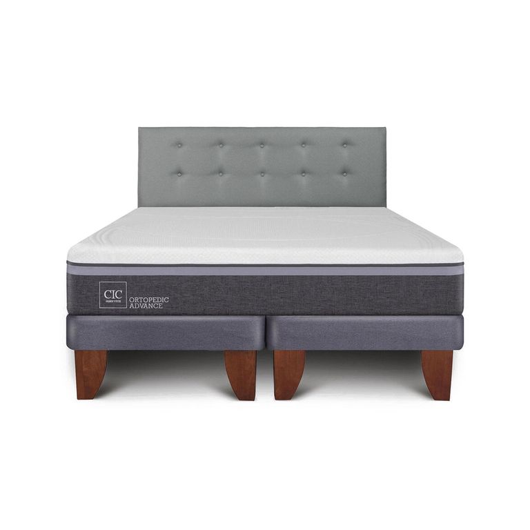 Cama King Europea Ortopedic Advance Gris