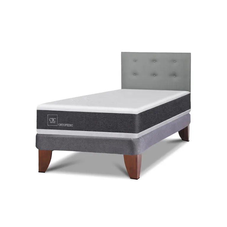 Cama 1.5 plazas Europea Ortopedic Gris