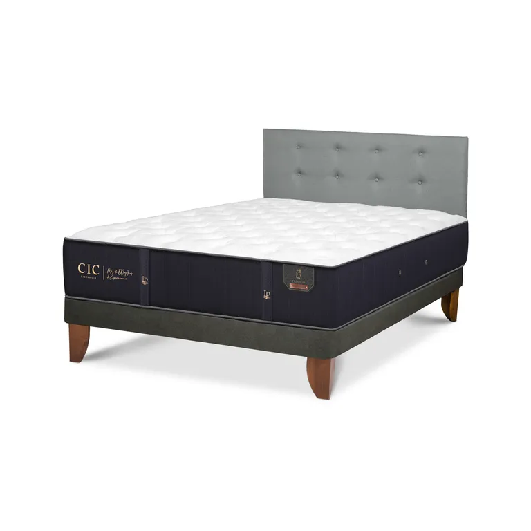 Cama Full Europea Premium Gris