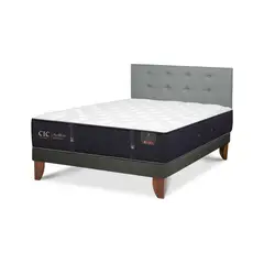 CIC - Cama Full Europea Premium Gris