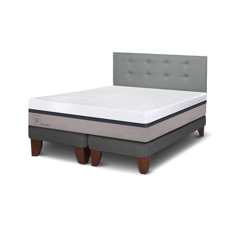 Cama 2 plazas Europea Balance Gris