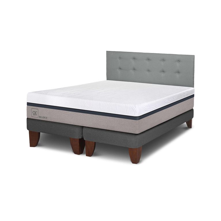 Cama King Europea Balance Gris