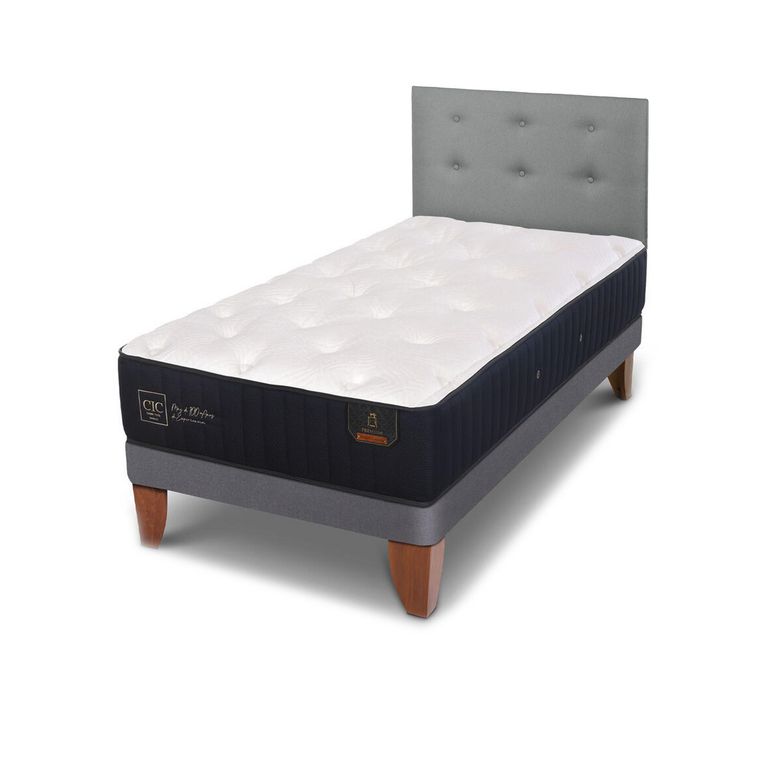 Cama 1.5 plazas Europea Premium Gris