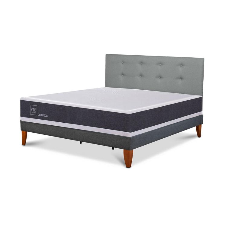 Cama Box 2 plazas Europea Ortopedic Gris