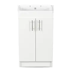 KHOR - Kit Mueble logia lavadero 24 lt + cubierta blanco