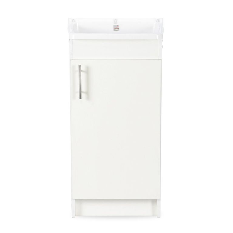Kit mueble logia lavadero 15 lt + cubierta blanco
