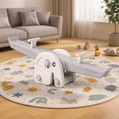 KIDSCOOL - Balancín Infantil Elefante 130x38.6x34 cm Crudo