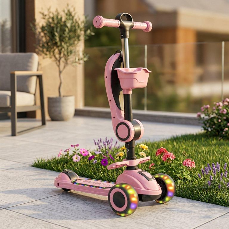 Scooter con Asiento Rosado Desde 18 meses