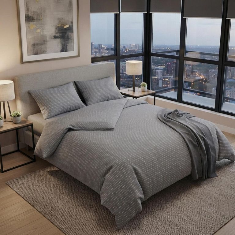 Sabana Acar 1.5 plazas 144 Hilos Gris