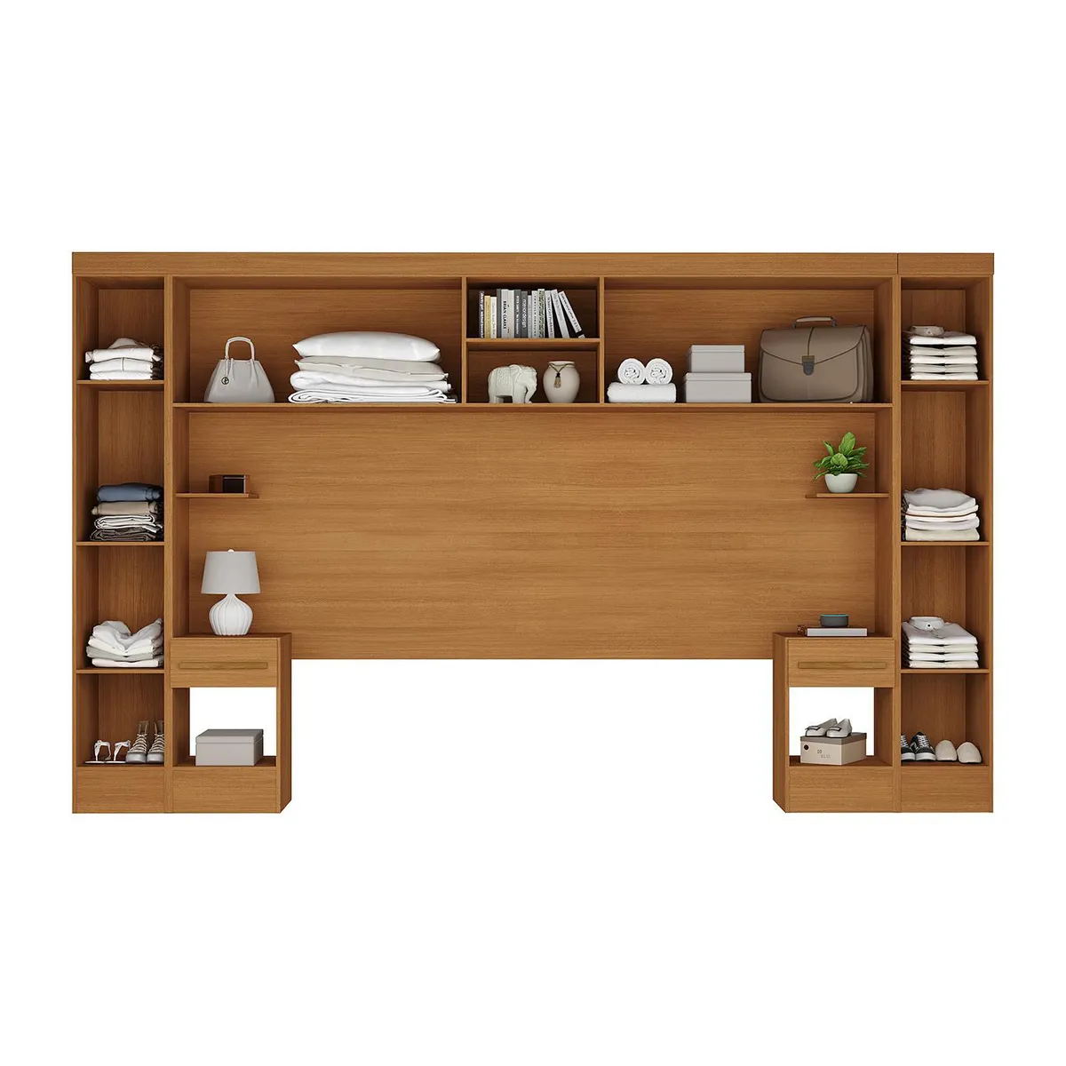 Clóset Modular 4 Puerta(s) 2 Cajón(es) 7 Repisa(s) 319.6x194.5x40 cm Café Oscuro, marca DI PORETTI - Foto 2