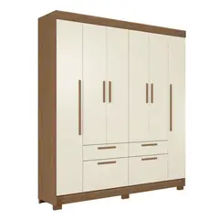 ALTAVISION - Clóset 6 Puerta(s) 4 Cajón(es) 6 Repisa(s) 194.4x214x46 cm Blanco