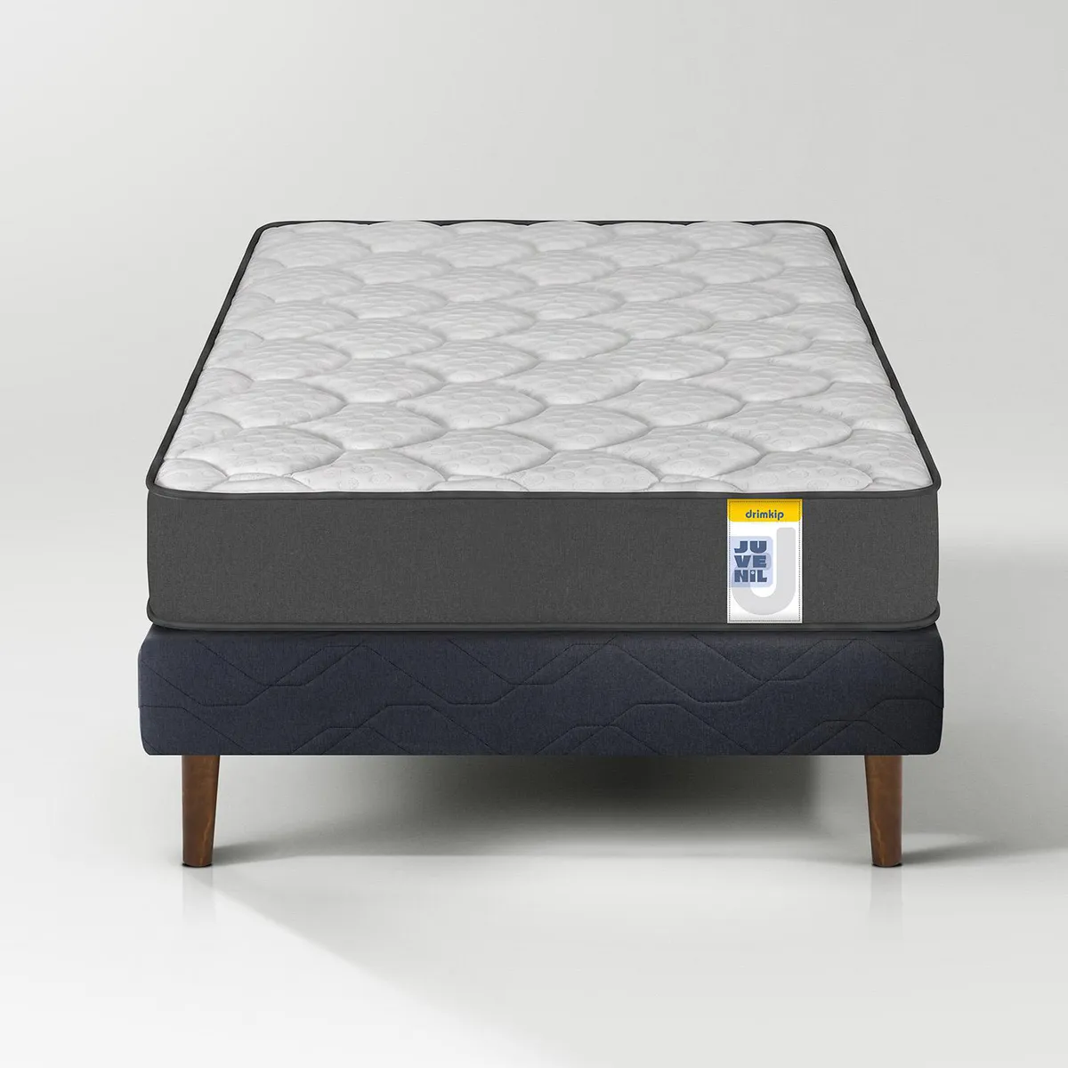 Cama 1.5 plazas Europea Juvenil Negro, marca DRIMKIP - Foto Principal