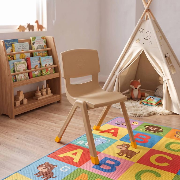 Silla Infantil Apilable Café 52x34x38 cm