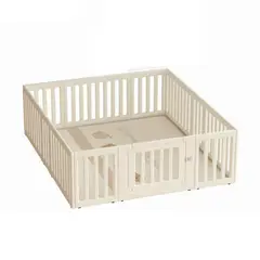 KIDSCOOL - Corral de Juegos Infantil Modular Off White 65x180x200 cm
