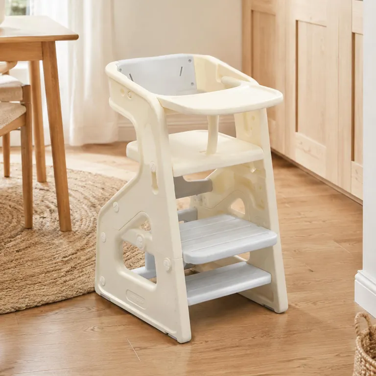 Silla de Comer Evolutiva 3 en 1 Blanco 79x43x50 cm