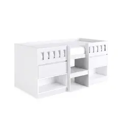 KIDSCOOL - Cama con Almacenaje Funcional 1 plaza Blanco