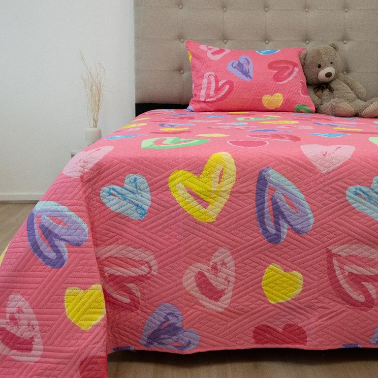 Quilt 1.5 plazas Hotpress Estampado Infaltil Variados