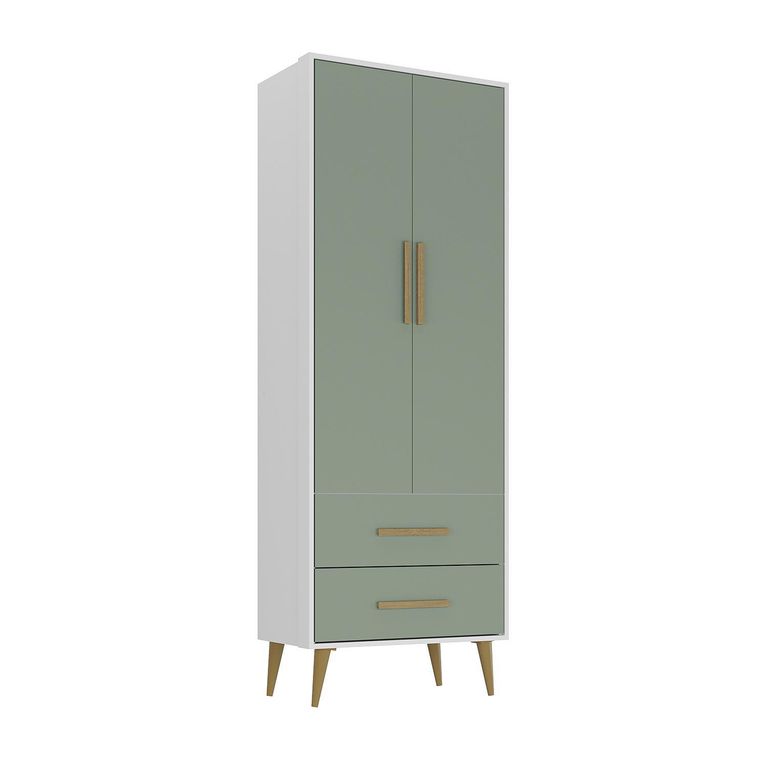 Clóset 2 Puerta(s) 2 Cajón(es) 3 Repisa(s) 70.8x195x40 cm Verde