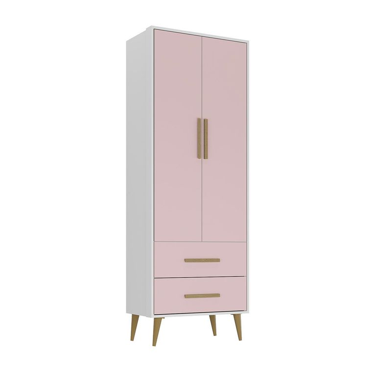 Clóset 2 Puerta(s) 2 Cajón(es) 3 Repisa(s) 70.8x195x40 cm Rosado