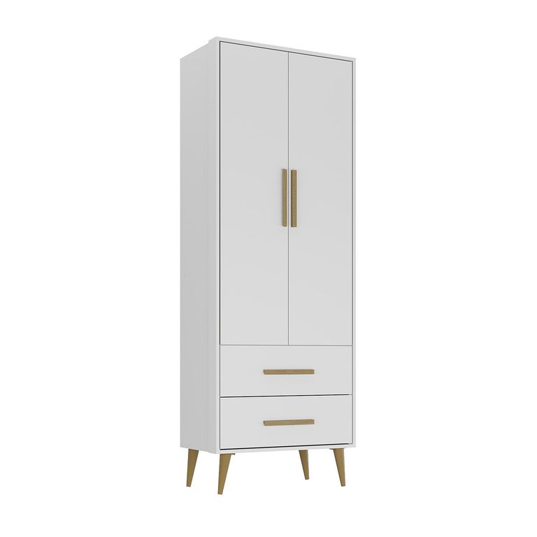 Clóset 2 Puerta(s) 2 Cajón(es) 3 Repisa(s) 70.8x195x40 cm Blanco