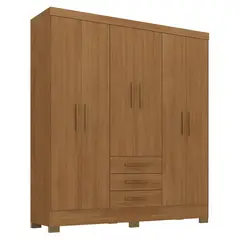 DI PORETTI - Clóset 6 Puerta(s) 3 Cajón(es) 4 Repisa(s) 162x200.5x40 cm Caramelo