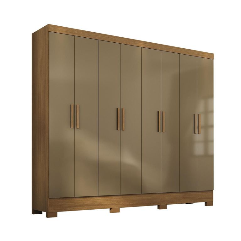 Clóset 8 Puerta(s) 4 Cajón(es) 8 Repisa(s) 215.6x205.5x40 cm Café