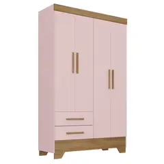 DI PORETTI - Clóset 4 Puerta(s) 2 Cajón(es) 3 Repisa(s) 108.4x180x40 cm Rosado